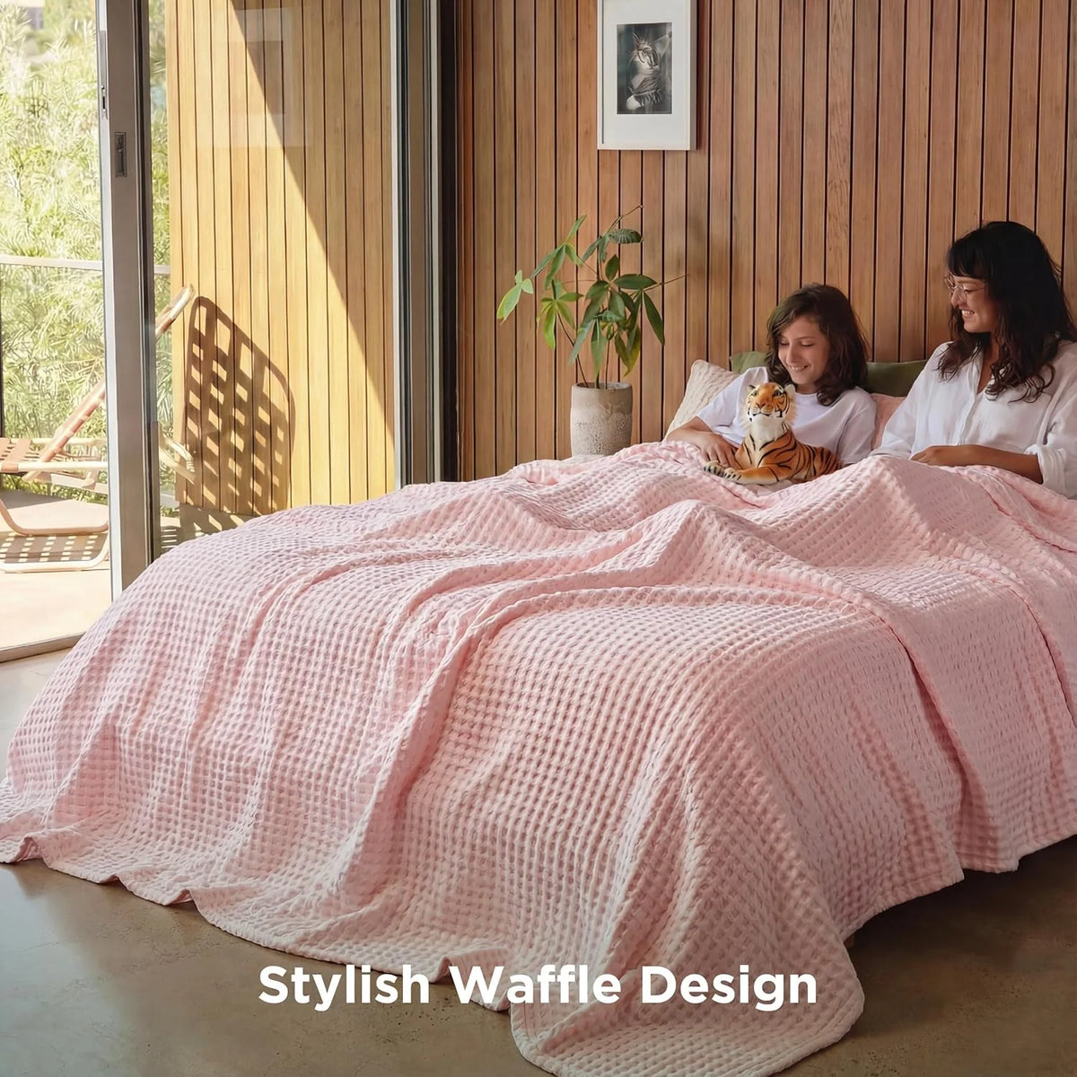 Cooling Blanket Waffle Weave 50/50 Cotton & Bamboo Rayon