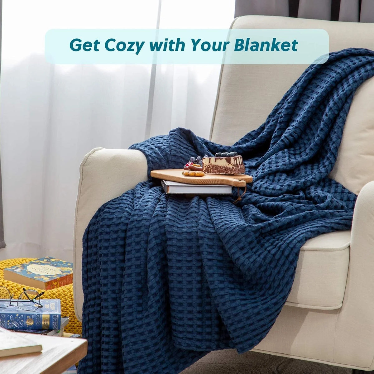 Cooling Blanket Waffle Weave 50/50 Cotton & Bamboo Rayon