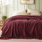 Cooling Blanket Waffle Weave 50/50 Cotton & Bamboo Rayon
