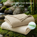 Cooling Blanket Waffle Weave 50/50 Cotton & Bamboo Rayon