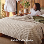 Cooling Blanket Waffle Weave 50/50 Cotton & Bamboo Rayon