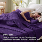 Cooling Blanket Waffle Weave 50/50 Cotton & Bamboo Rayon