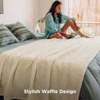 Cooling Blanket Waffle Weave 50/50 Cotton & Bamboo Rayon
