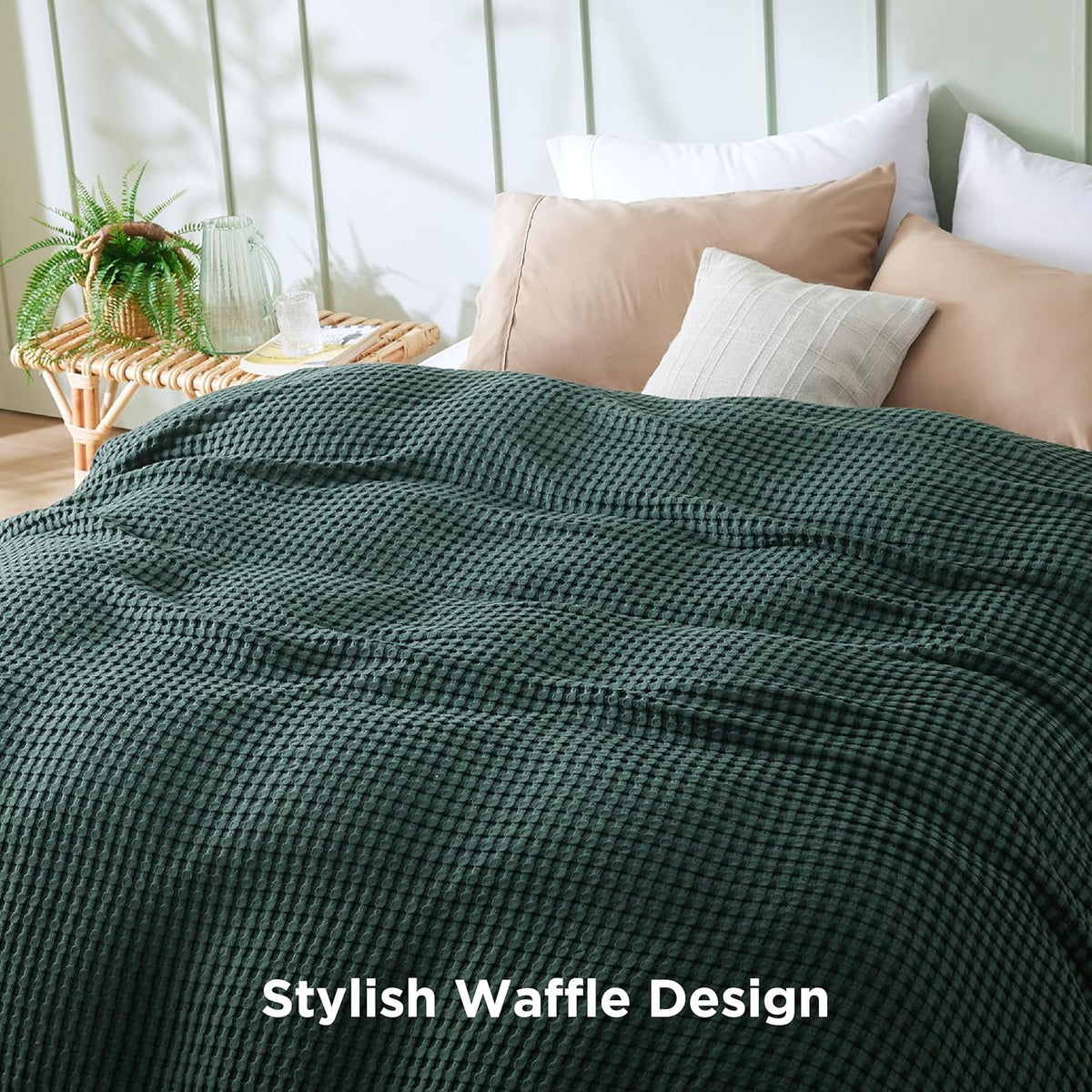Cooling Blanket Waffle Weave 50/50 Cotton & Bamboo Rayon