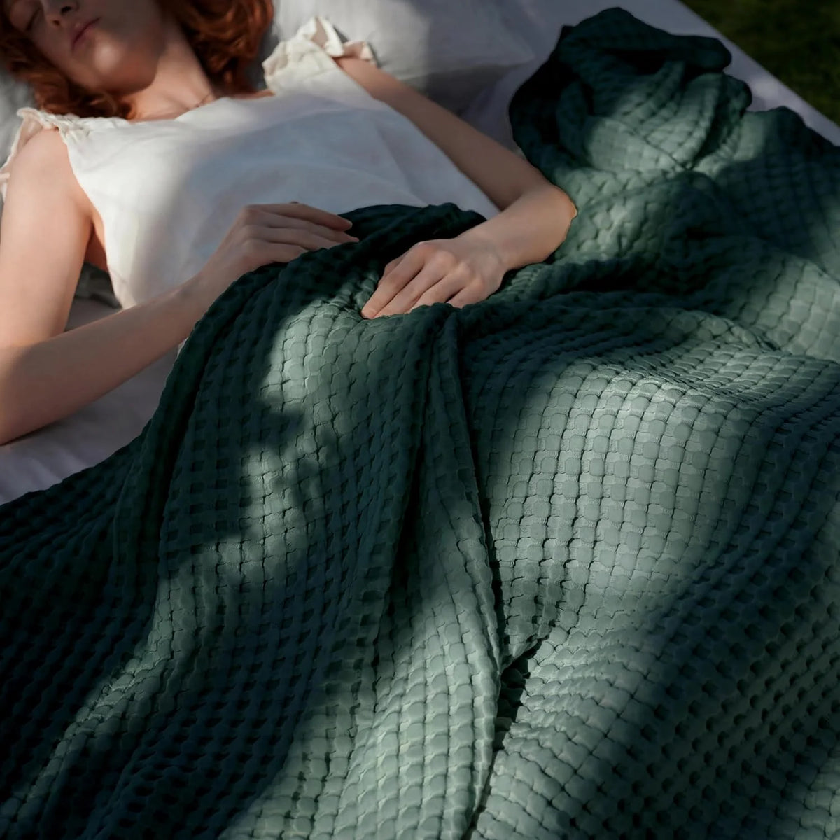 Cooling Blanket Waffle Weave 50/50 Cotton & Bamboo Rayon