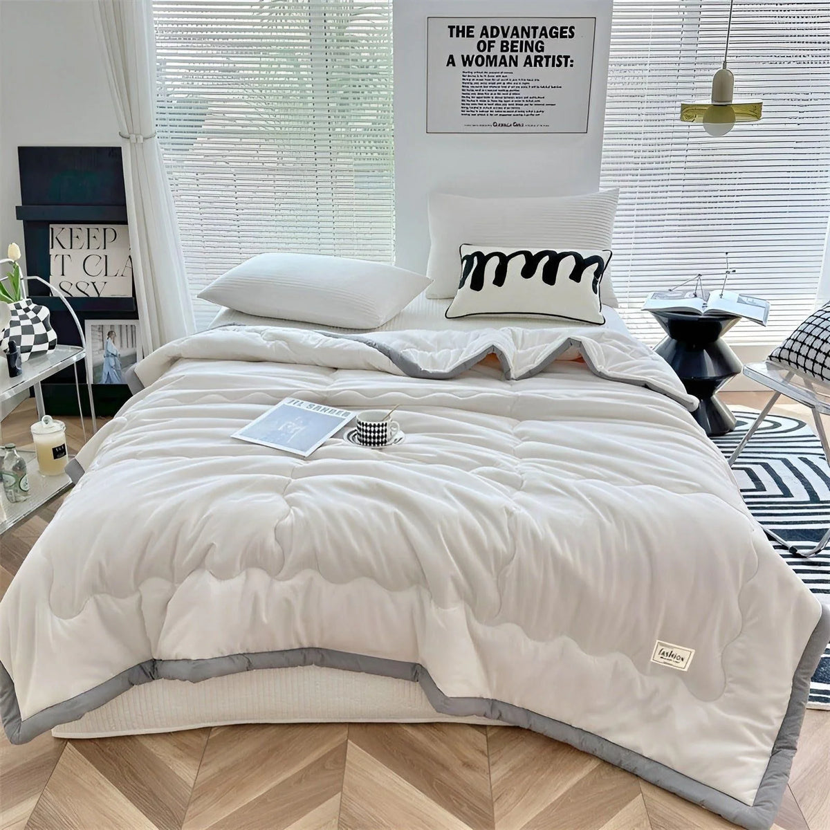 Cooling Comforter Lightweight Breathable Machine Washable