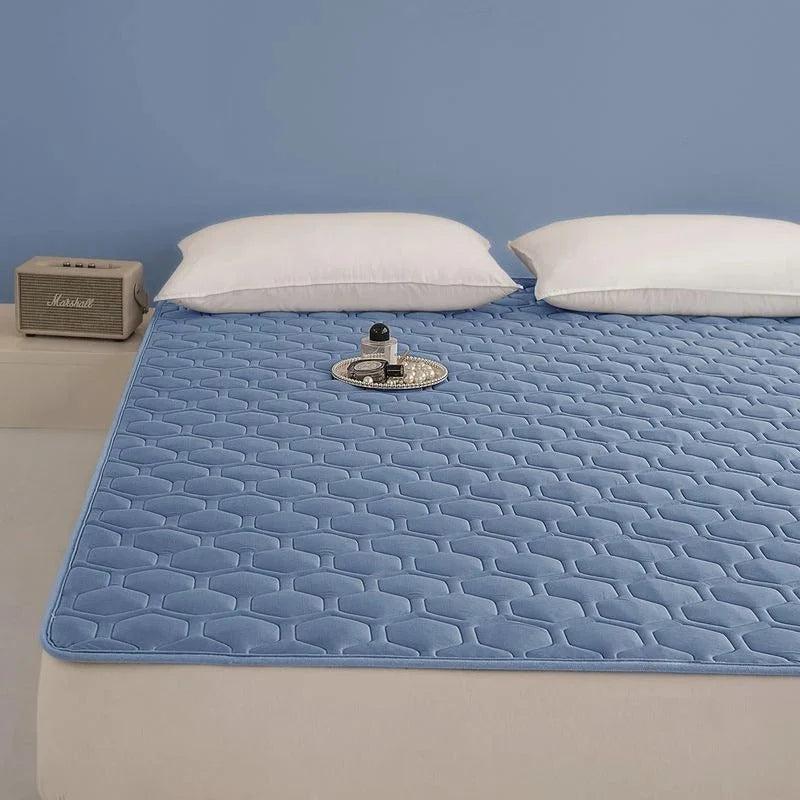 Cooling Mattress Pad Quilted Breathable Anti-Slip
