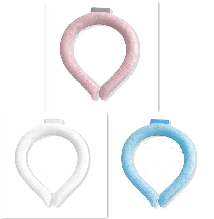 Cooling Neck Ring Chill-Activated Hands-Free Reusable