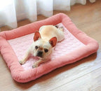 Cooling Pet Bed Breathable Ice Silk Non-Slip Base Machine Washable