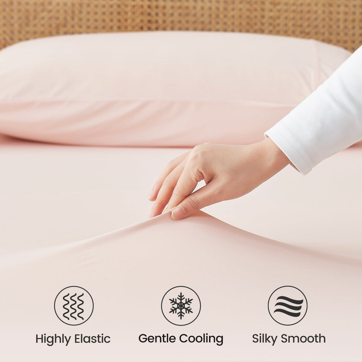 Cooling Sheet Set Breathable Japanese Fabric Fits 15 Inch