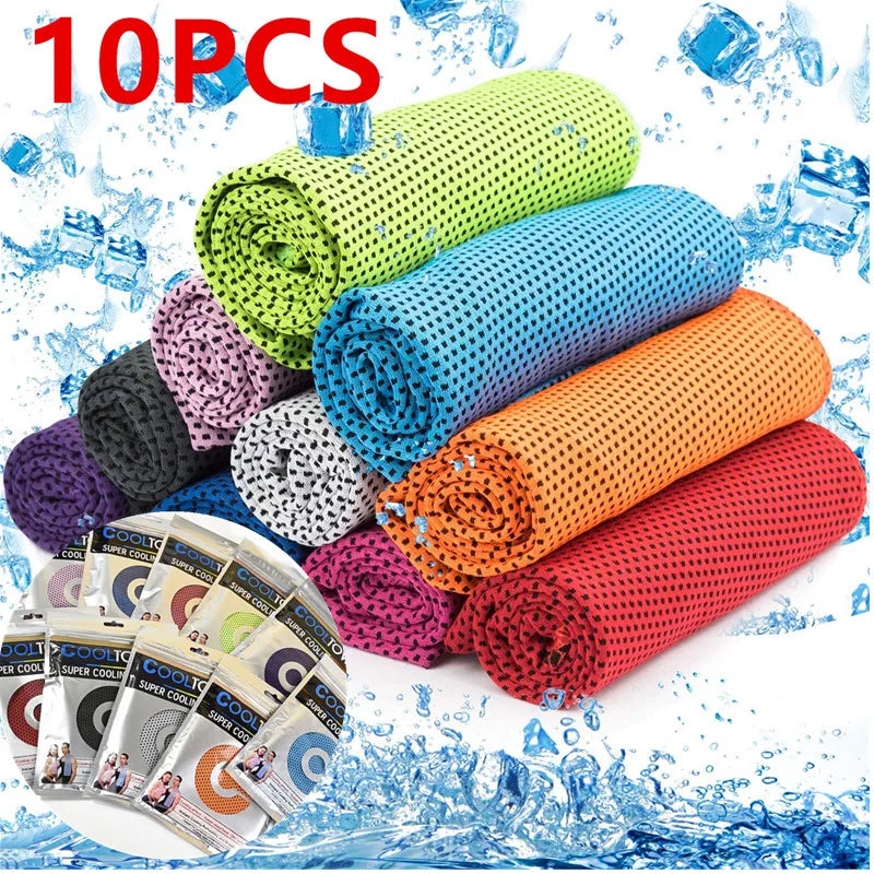 Cooling Towel Quick-Dry Textured Dot Pattern