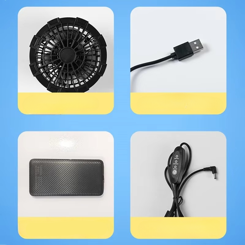 Cooling Vest USB Rechargeable Adjustable Fans Breathable