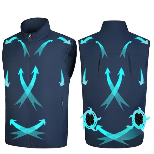 Cooling Vest USB Rechargeable Adjustable Fans Breathable