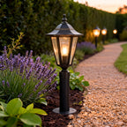 Copper Lantern-Style Weather-Resistant Path Light (28 Inch)
