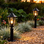 Copper Lantern-Style Weather-Resistant Path Light (28 Inch)