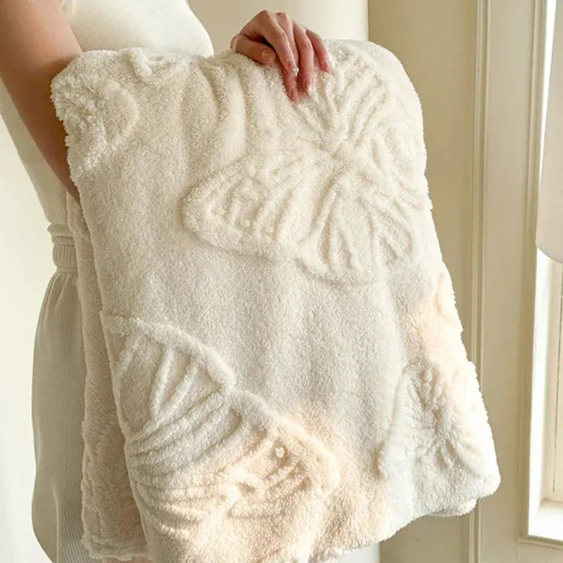 Coral Fleece Blanket Lightweight Flannel Machine Washable