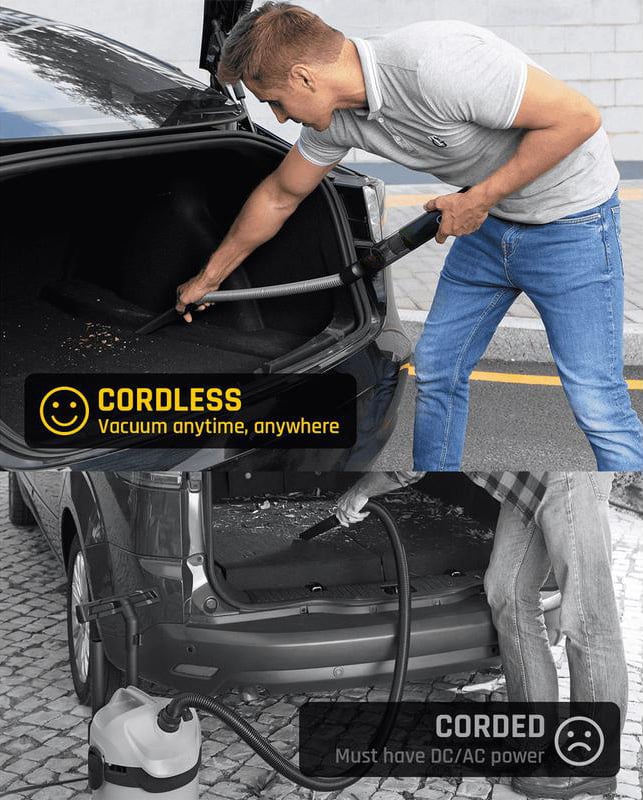 Cordless Car Vacuum 13000Pa Brushless Motor & Washable HEPA