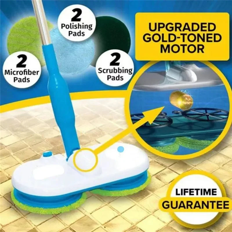 Cordless Electric Mop Hands-Free One-Button Auto Clean Microfiber Pads