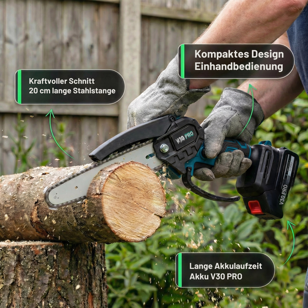 Cordless Lightweight Chainsaw (6-Inch Bar)