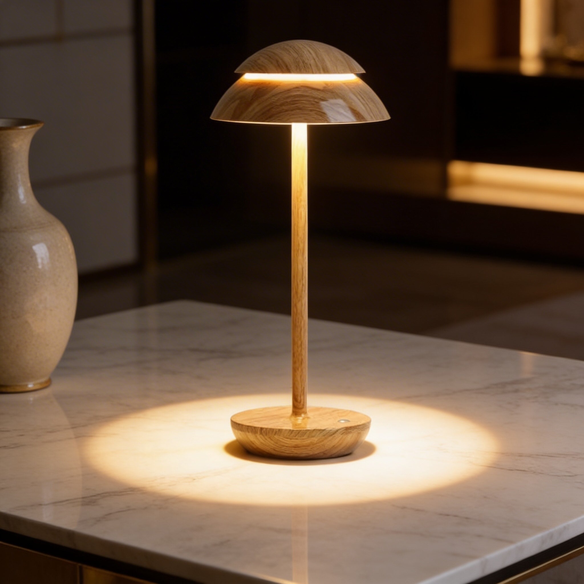 Cordless Rechargeable Adjustable-Color Table Lamp
