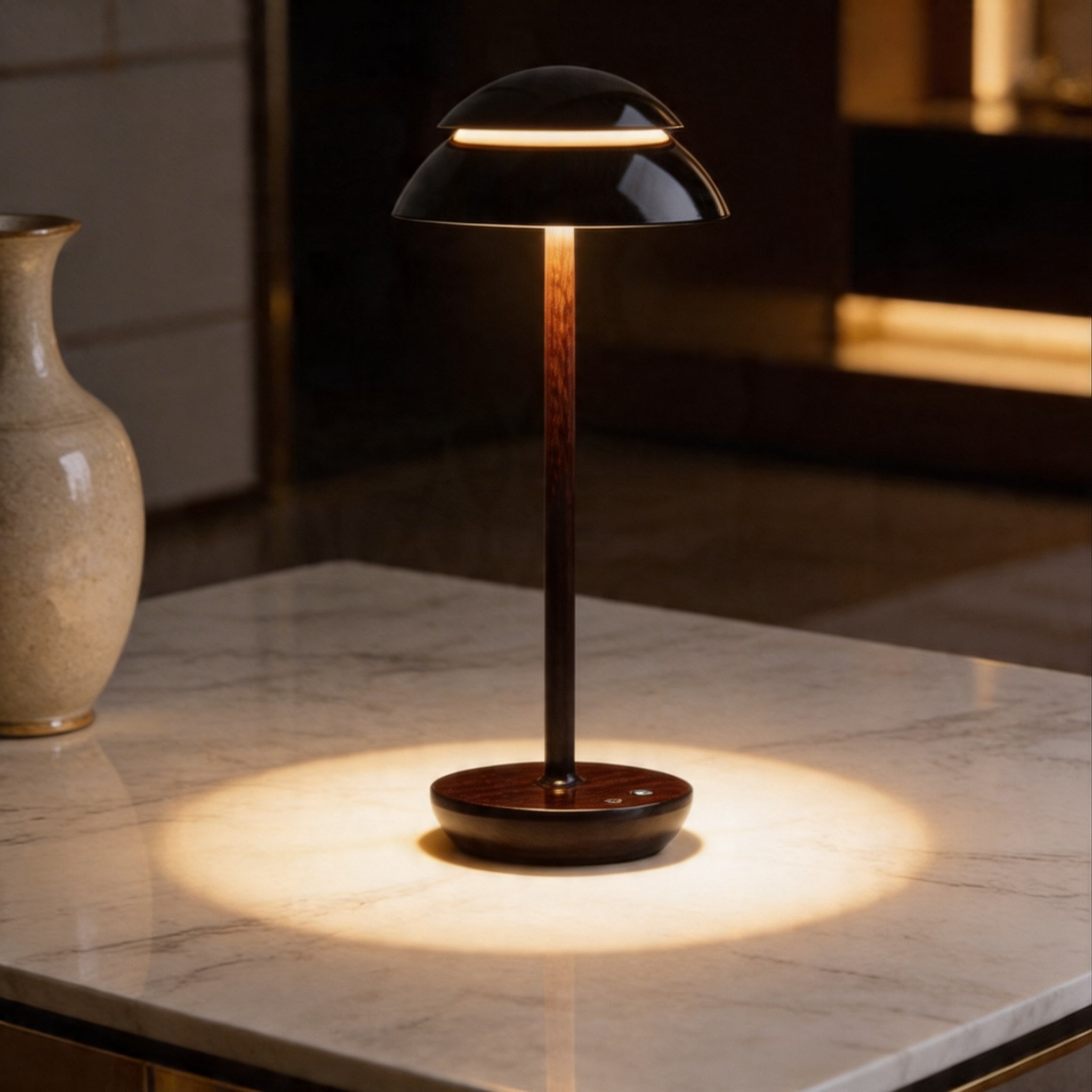 Cordless Rechargeable Adjustable-Color Table Lamp