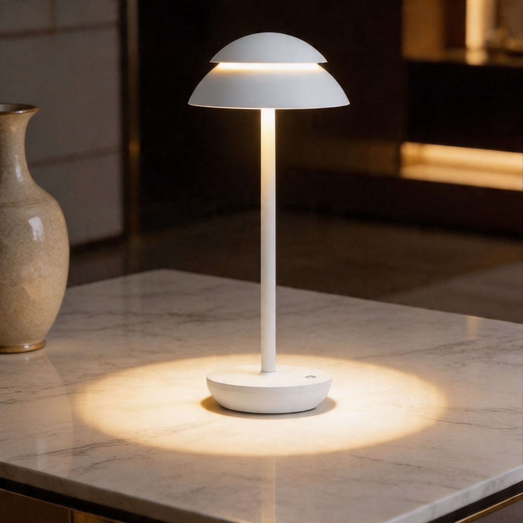 Cordless Rechargeable Adjustable-Color Table Lamp