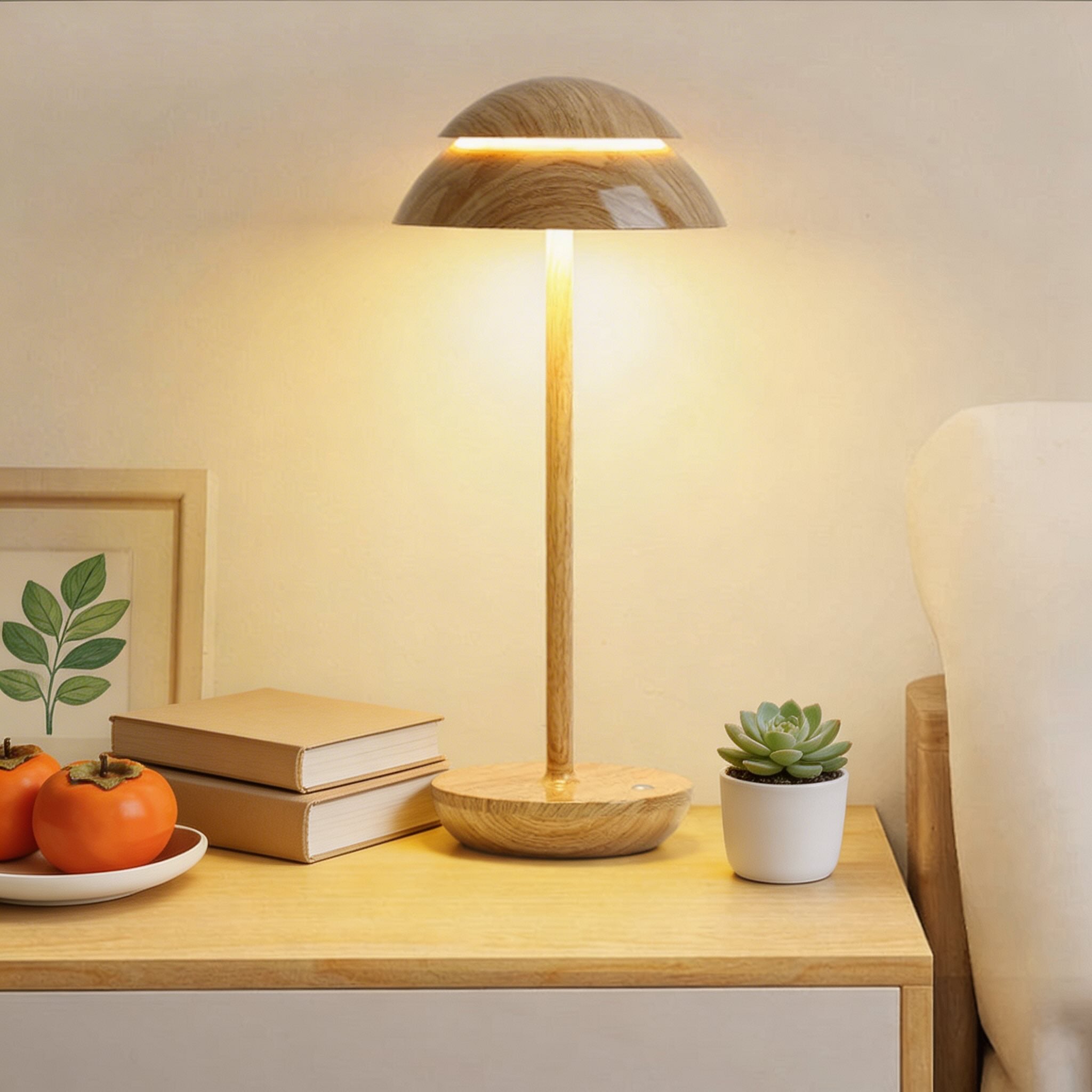 Cordless Rechargeable Adjustable-Color Table Lamp