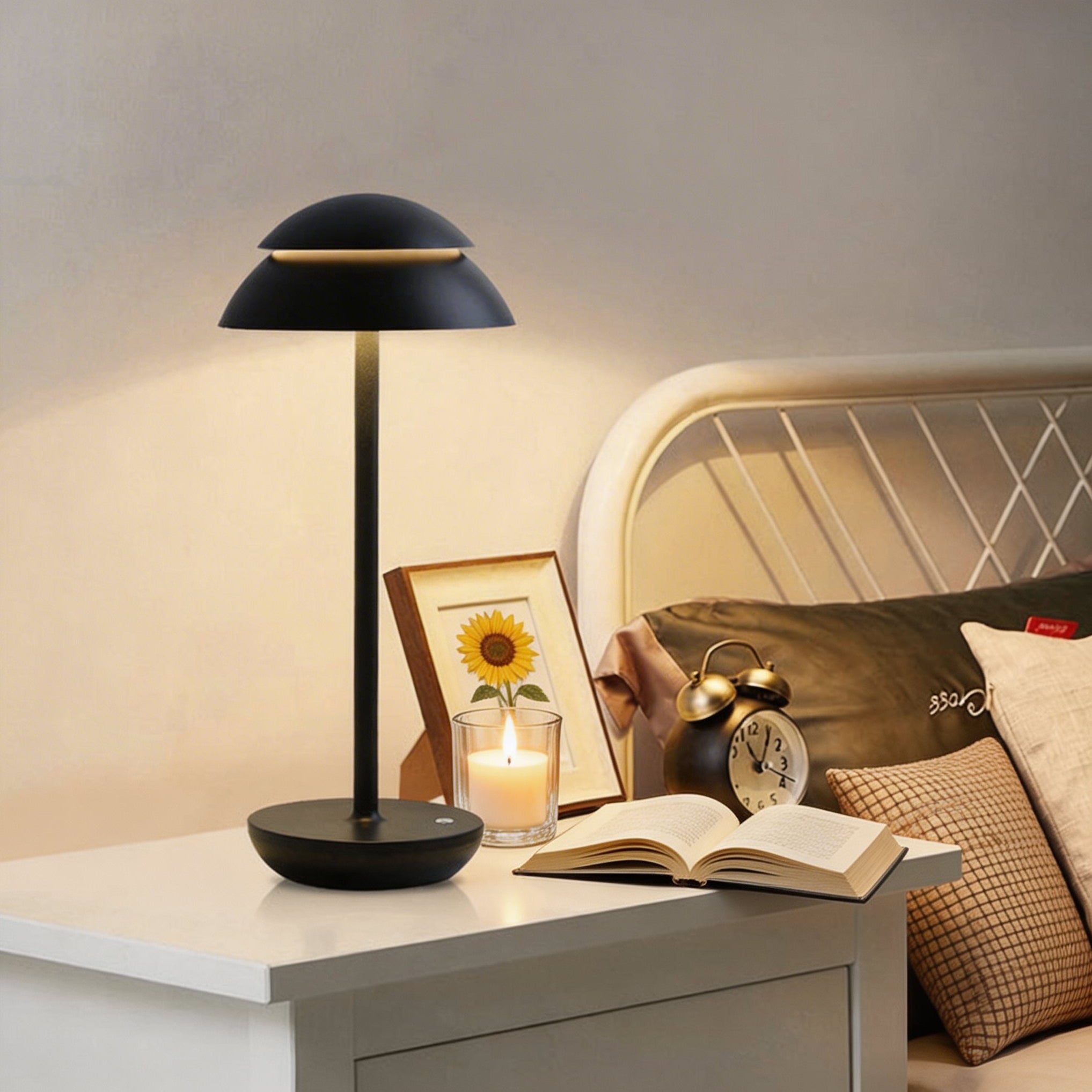 Cordless Rechargeable Adjustable-Color Table Lamp