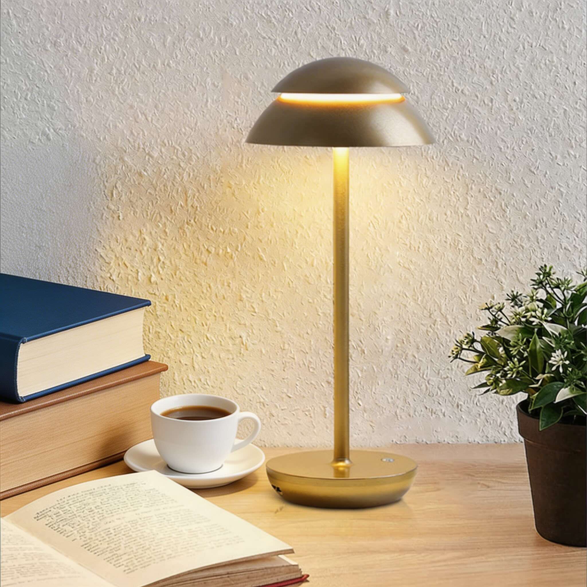 Cordless Rechargeable Adjustable-Color Table Lamp