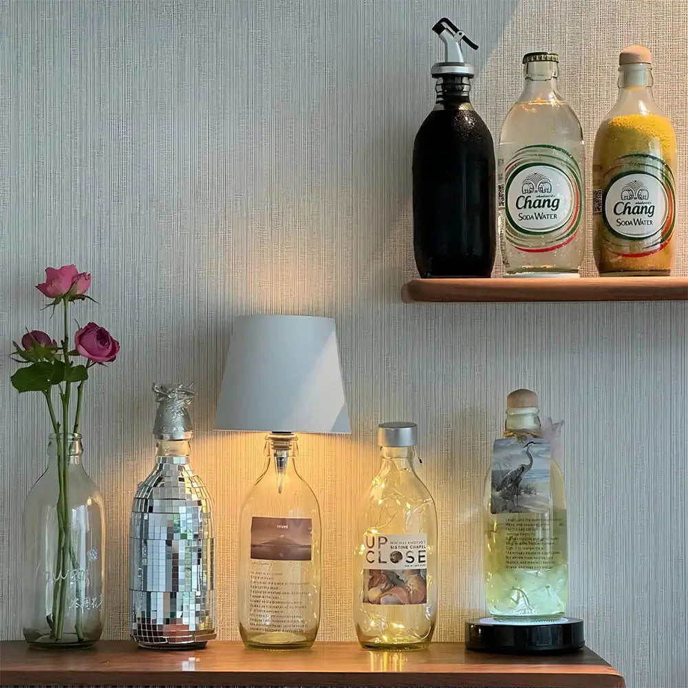 Cordless Rechargeable Dimmable Bottle Table Lamp