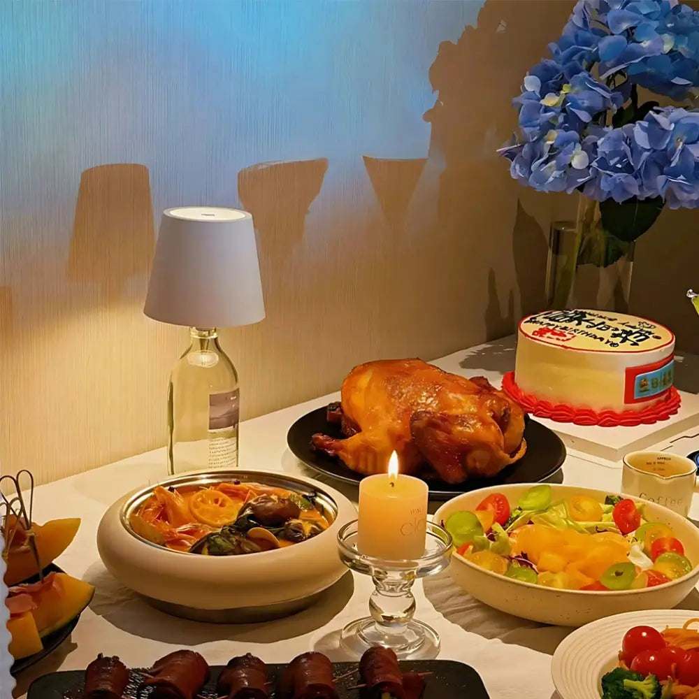 Cordless Rechargeable Dimmable Bottle Table Lamp