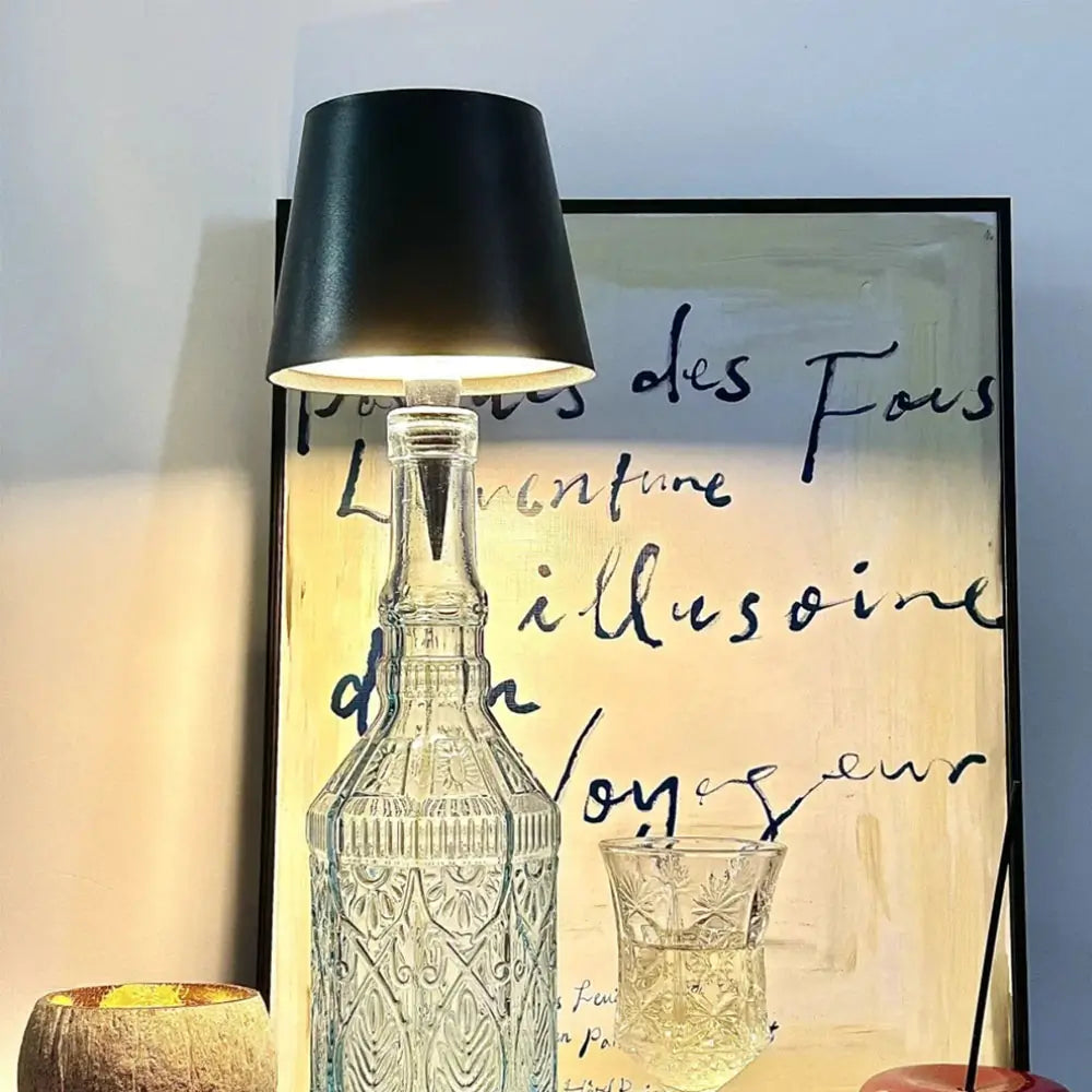 Cordless Rechargeable Dimmable Bottle Table Lamp