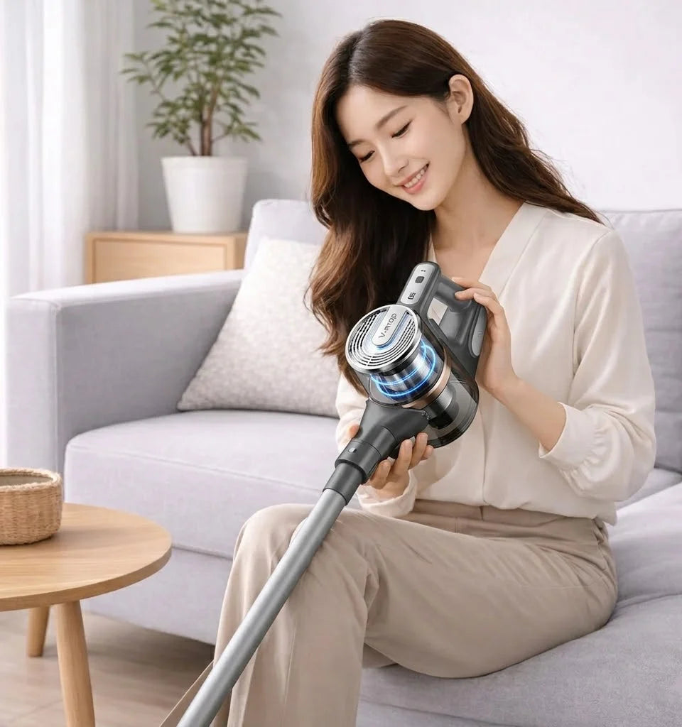 Cordless Stick Vacuum HEPA Filtration Mop Attachment 30-Min Runtime