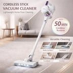 Cordless Stick Vacuum HEPA Filtration Mop Attachment 30-Min Runtime
