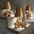 Cordless Touch-Dimmable Frosted Glass Table Lamp