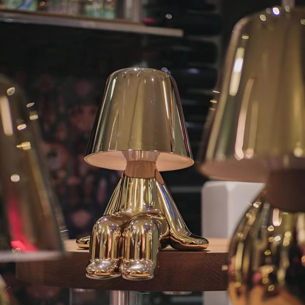 Cordless Touch-Dimmable Frosted Glass Table Lamp