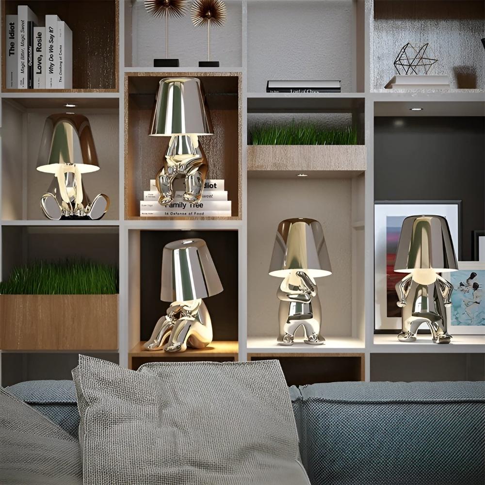 Cordless Touch-Dimmable Frosted Glass Table Lamp