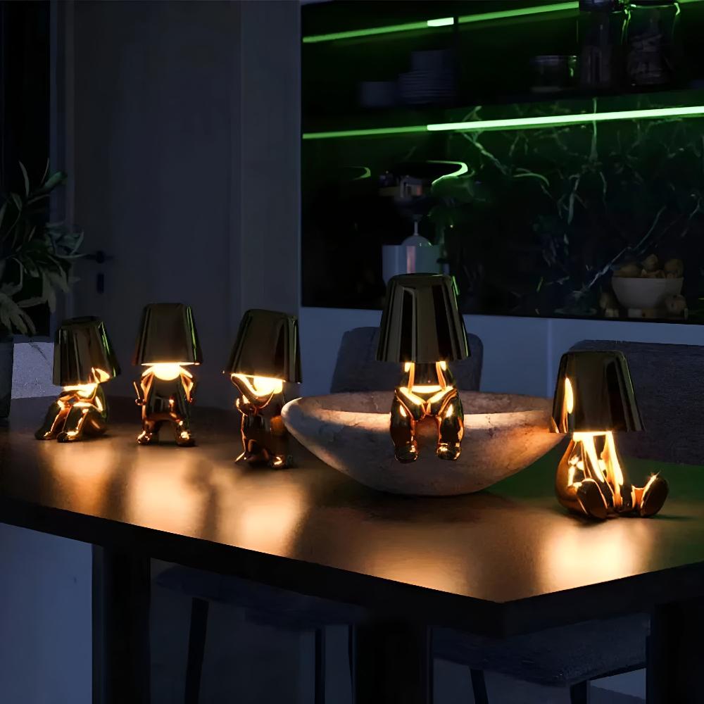 Cordless Touch-Dimmable Frosted Glass Table Lamp