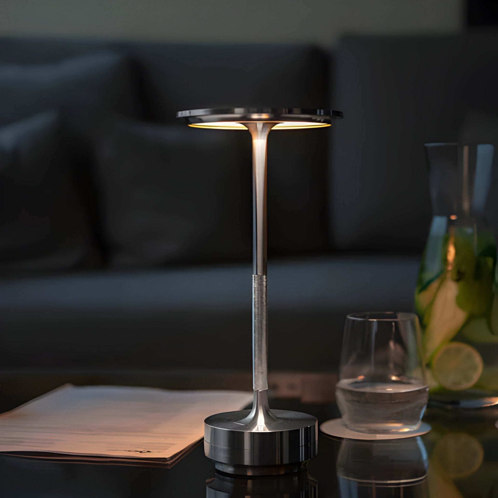 Cordless Touch Dimmable Warm LED Table Lamp (Up to 10-Hour Battery)
