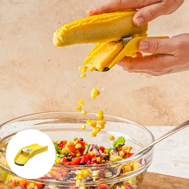 Corn Kernel Stripper Curved Stainless Steel Non-Slip Feet