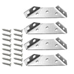 Corner Bracket Set Triangular Stainless Steel 10 Pieces