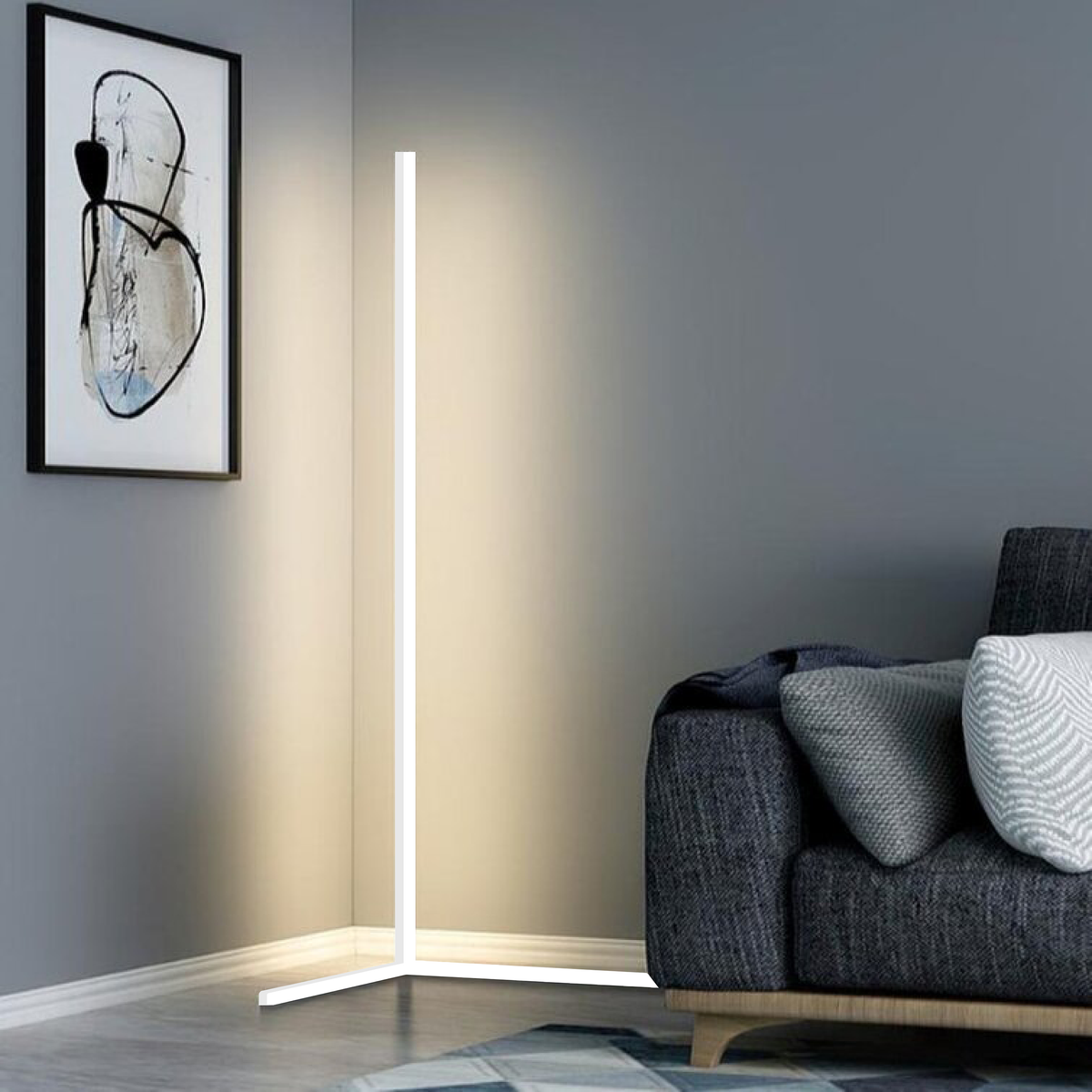 Corner Floor Lamp RGB & White Dimmable 2200 Lumens