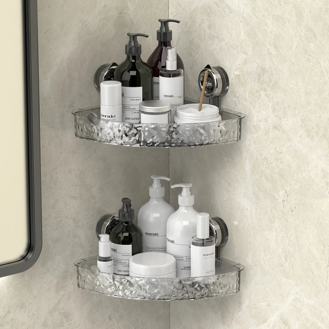 Corner Rack Space-Saving No-Drill Suction Cups 22 Lb Capacity