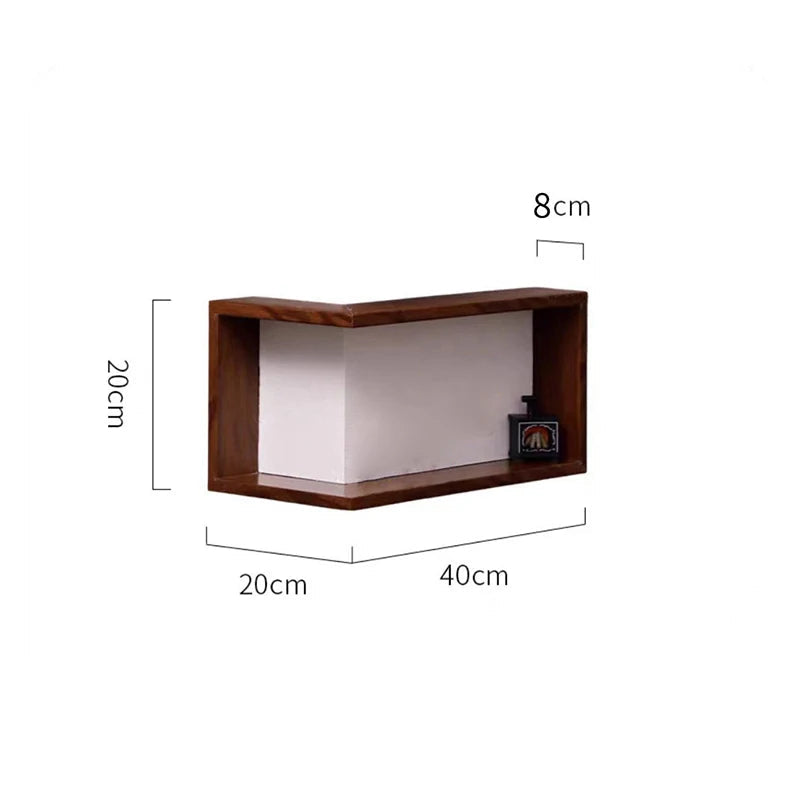 Corner Shelf Solid Wood Three-Tier Wall-Mounted