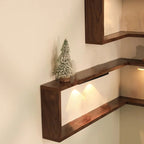 Corner Shelf Solid Wood Three-Tier Wall-Mounted