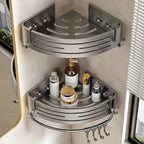 Corner Shower Organizer Rustproof Aluminum Self-Adhesive No-Drill