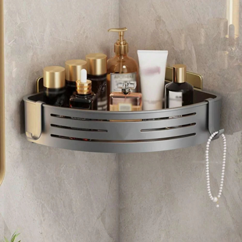 Corner Shower Organizer Rustproof Aluminum Self-Adhesive No-Drill