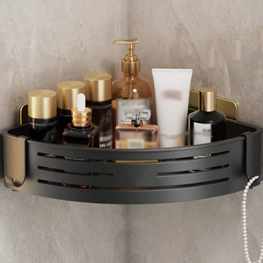 Corner Shower Organizer Rustproof Aluminum Self-Adhesive No-Drill