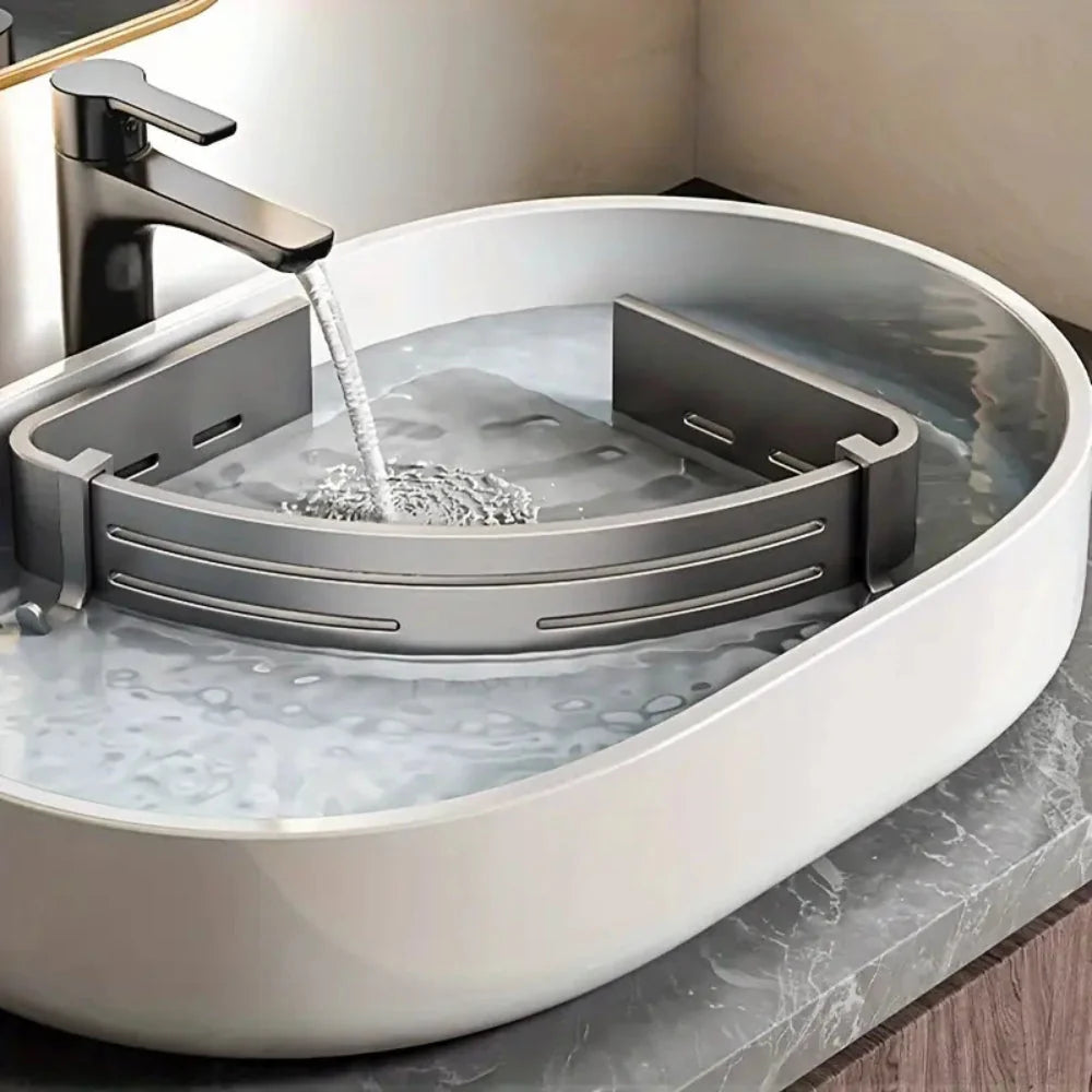 Corner Shower Organizer Rustproof Aluminum Self-Adhesive No-Drill