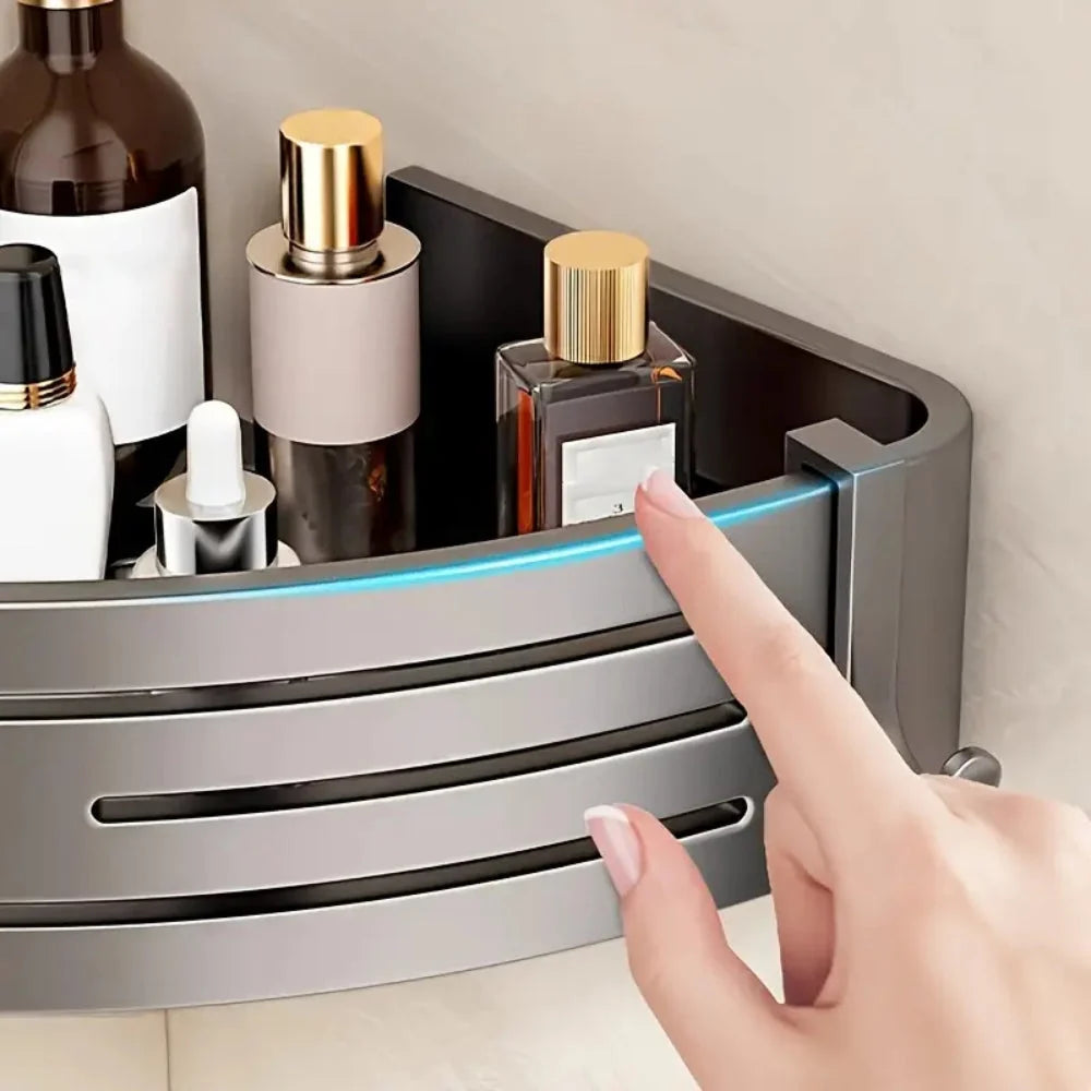 Corner Shower Organizer Rustproof Aluminum Self-Adhesive No-Drill